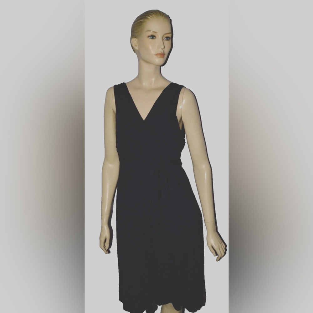 VICTORIA SECRETS BRA TOPS SZ L LARGE BLACK STRETCHY JERSEY BABY DOLL MINI DRESS